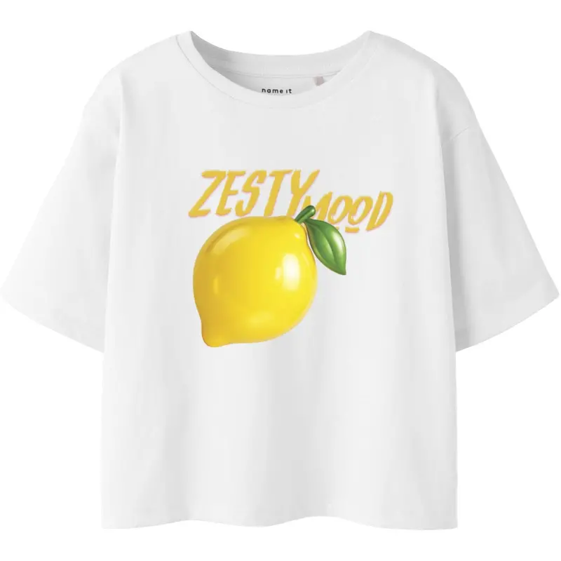 Name It Bright White Lemon Nkffarinaz Ss Nreg Short Top Box 1