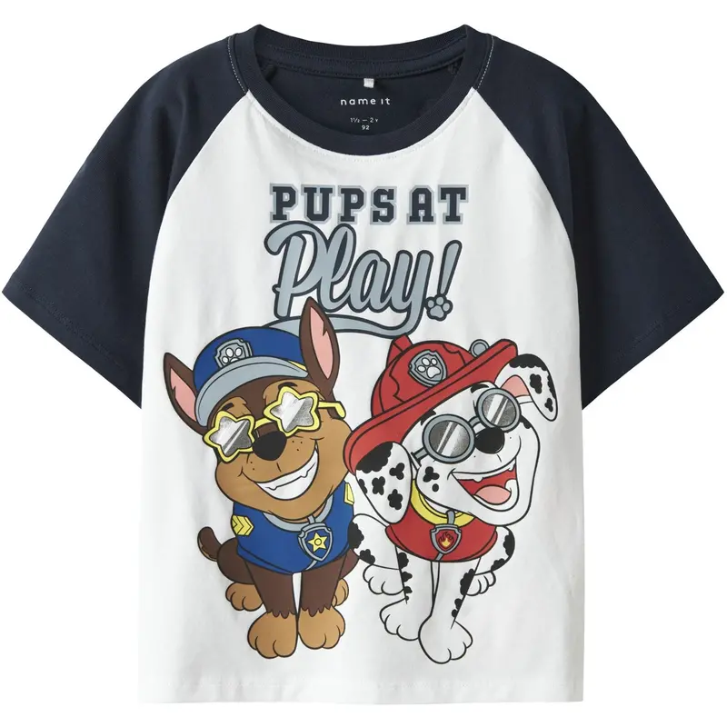 Name It Bright White Mulin Paw Patrol Regular T-Shirt 1