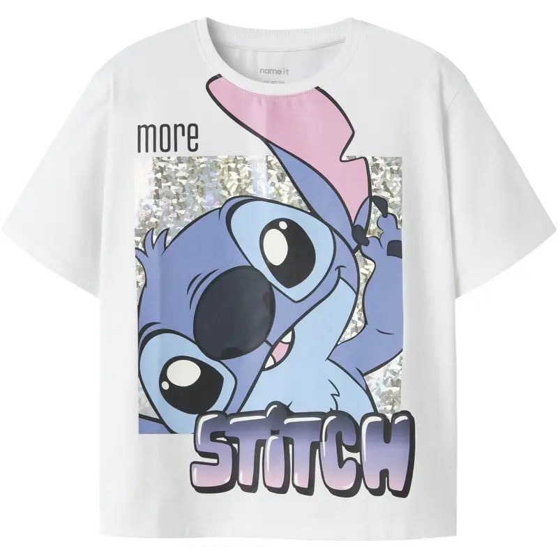 Name It Bright White Nkffora Stitch Ss Nreg Top Box Noos Wdi 1