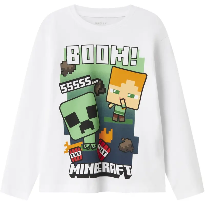 Name It Bright White Nkmac Minecraft Ls Nreg Top Box Noos Bfu 1