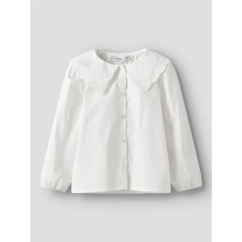 Name It Bright White Nmfrollaring Ls Shirt 5