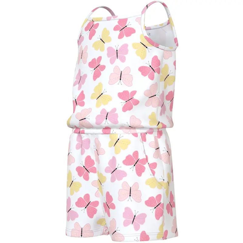 Name It Bright White Pink Butterfly Nmfvigga Strap Suit 3
