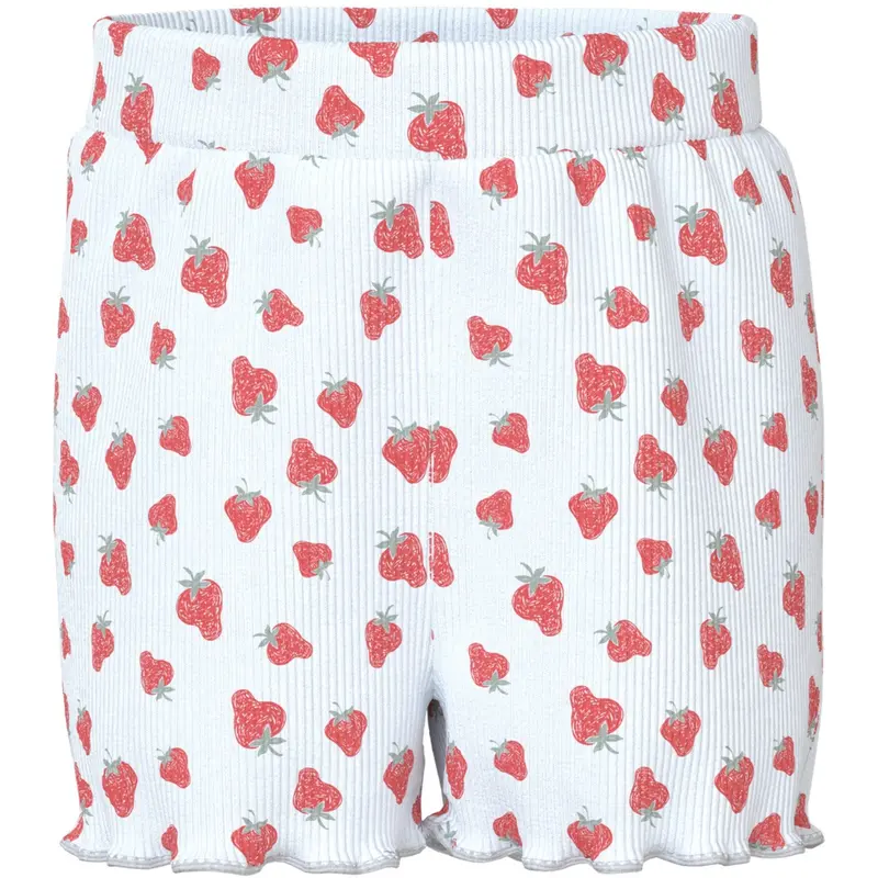 Name It Bright White Strawberry Vemma Aop Shorts 1