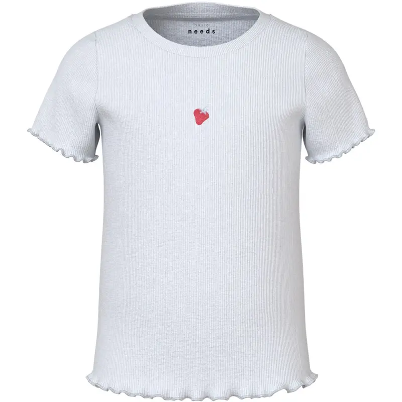 Name It Bright White Strawberry Vivemma Slim T-Shirt 1