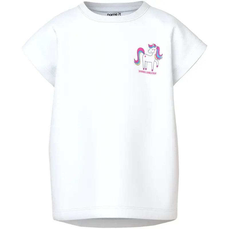 Name It Bright White Unicorn Nmfvarutti Capsl Loose Top 1