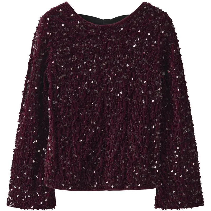 Name It Burgundy Black Bow Nkfrusitta Ls Bow Blouse 1
