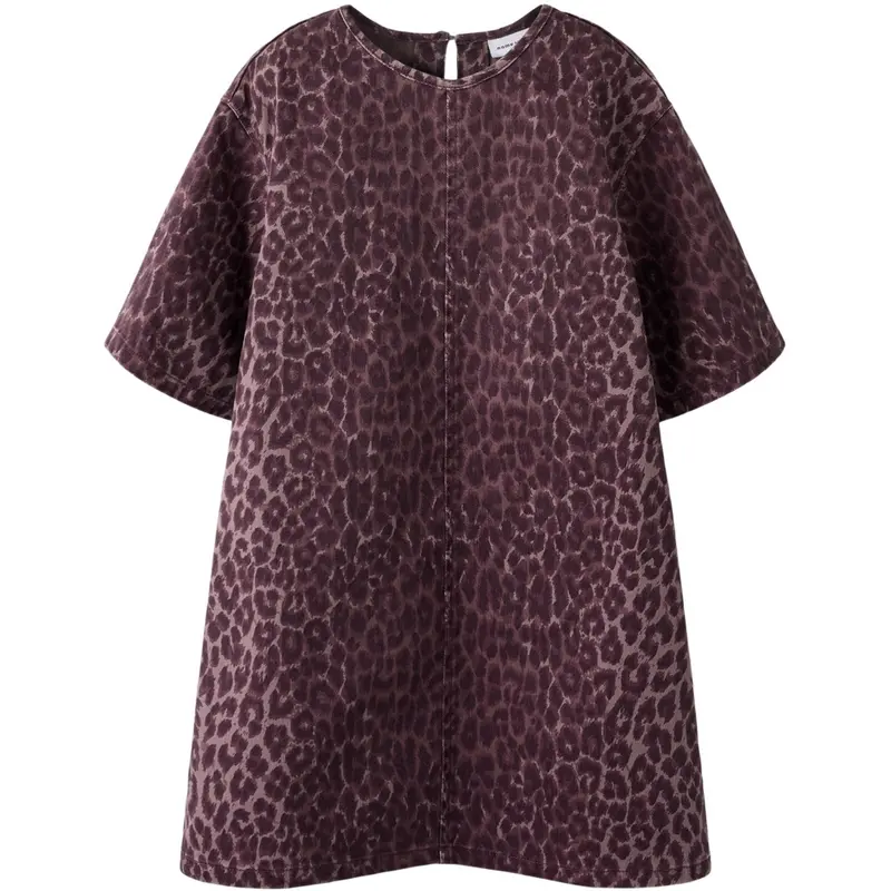 Name It Burgundy Leo Nkfleo Twill Dress 4002-Td 1