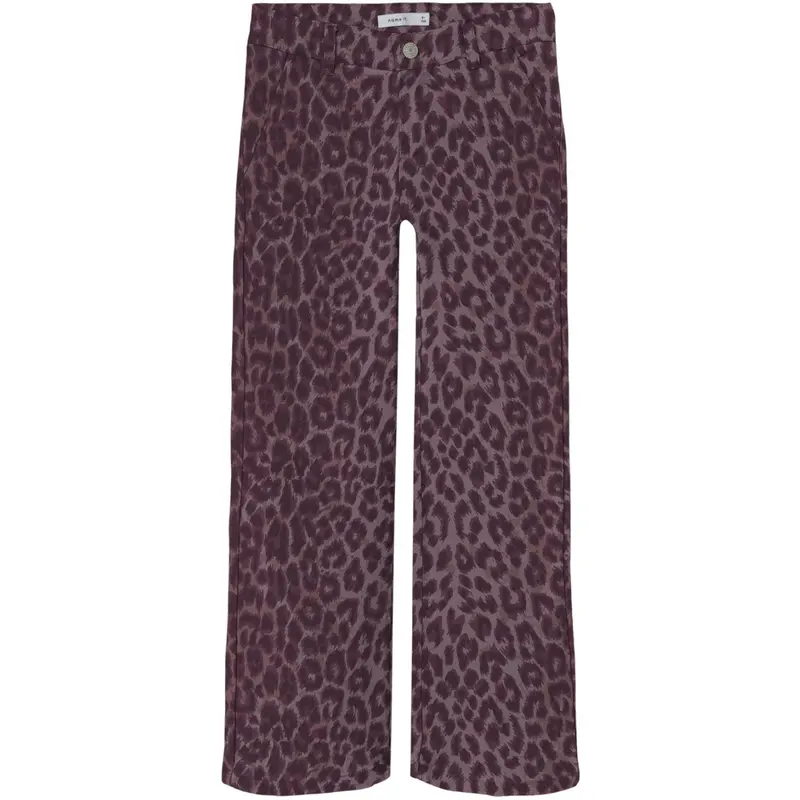 Name It Burgundy Leo Nkfrose Wide Leo Twill Pants 4002-Td R 1