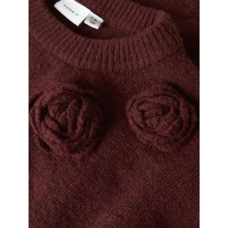 Name It Burgundy Nkfodessana Ls Knit 4