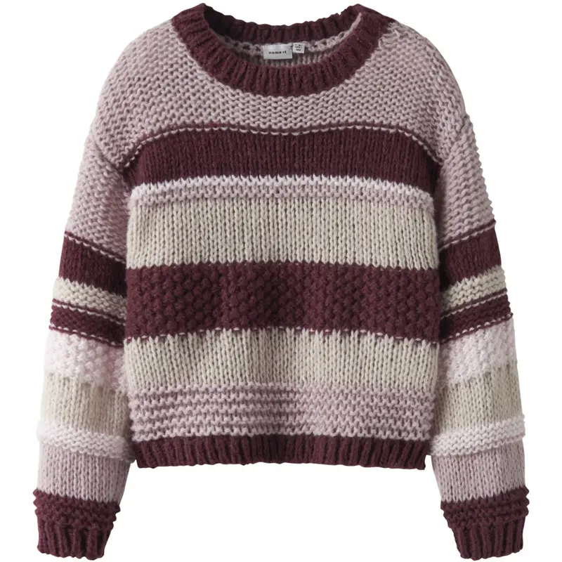 Name It Burgundy Nkfoline Ls Knit 1