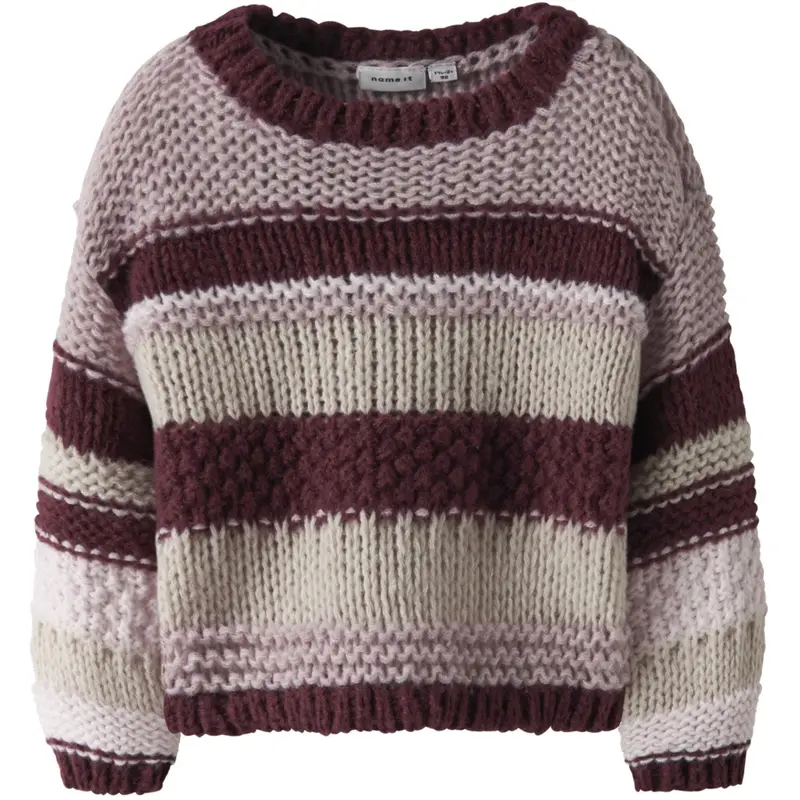 Name It Burgundy Nmfoline Ls Knit 1