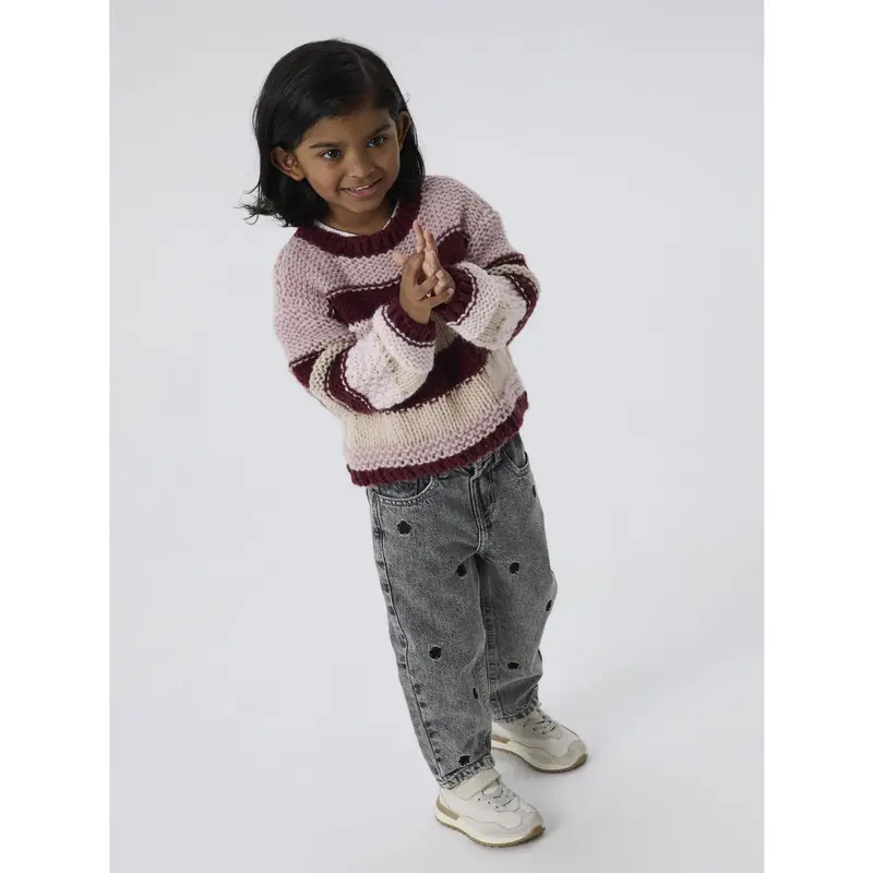 Name It Burgundy Nmfoline Ls Knit 2