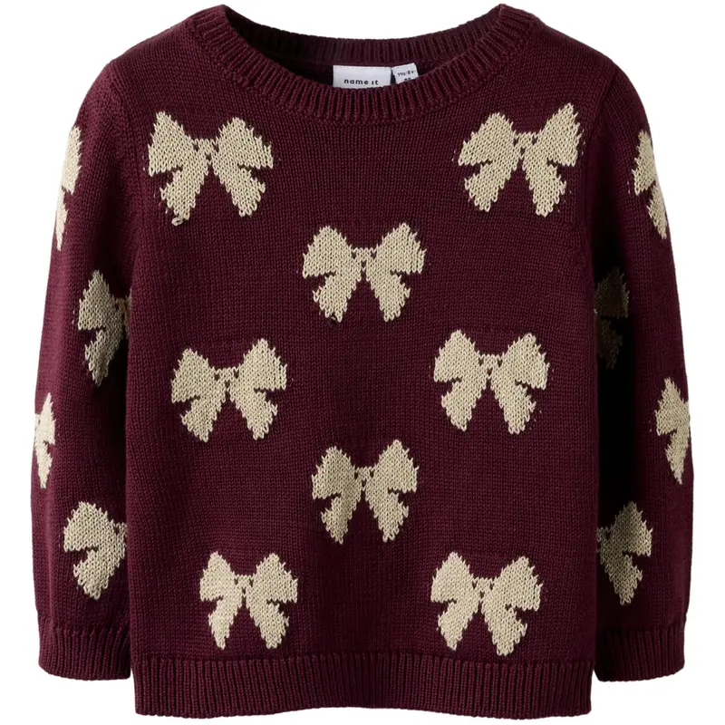 Name It Burgundy Nmfrekka Ls Knit 1