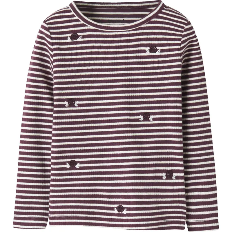 Name It Burgundy Nmfripeas Ls Top Box 1
