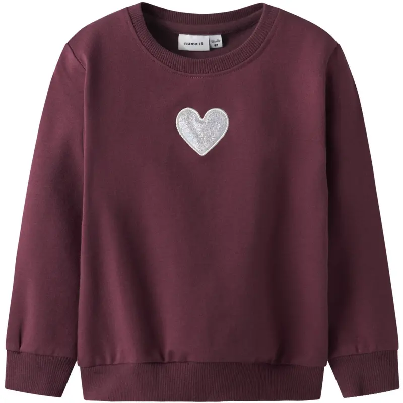 Name It Burgundy Nmfsakkina Ls Sweat Box Bru 1