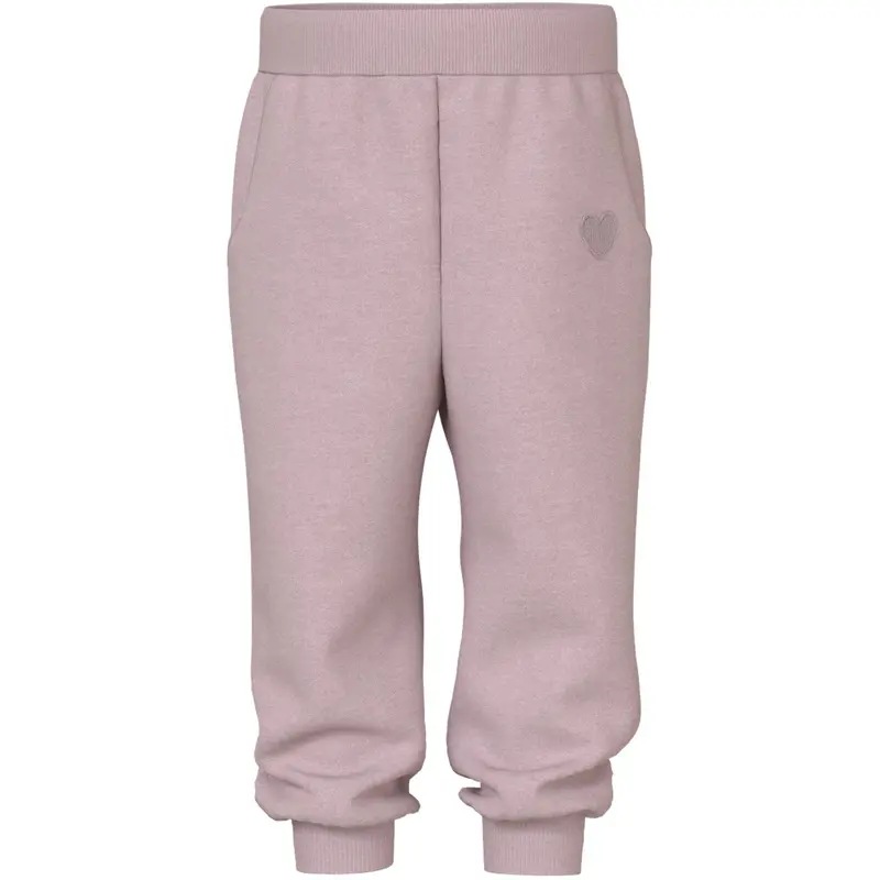 Name It Burnished Lilac Heart Embroidery Nmfvima Nreg Swe Pants Bru 1