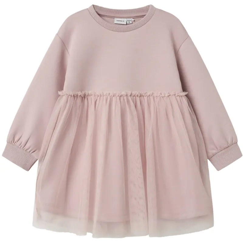 Name It Burnished Lilac Nmfkersti Sweat Dress Unb 1