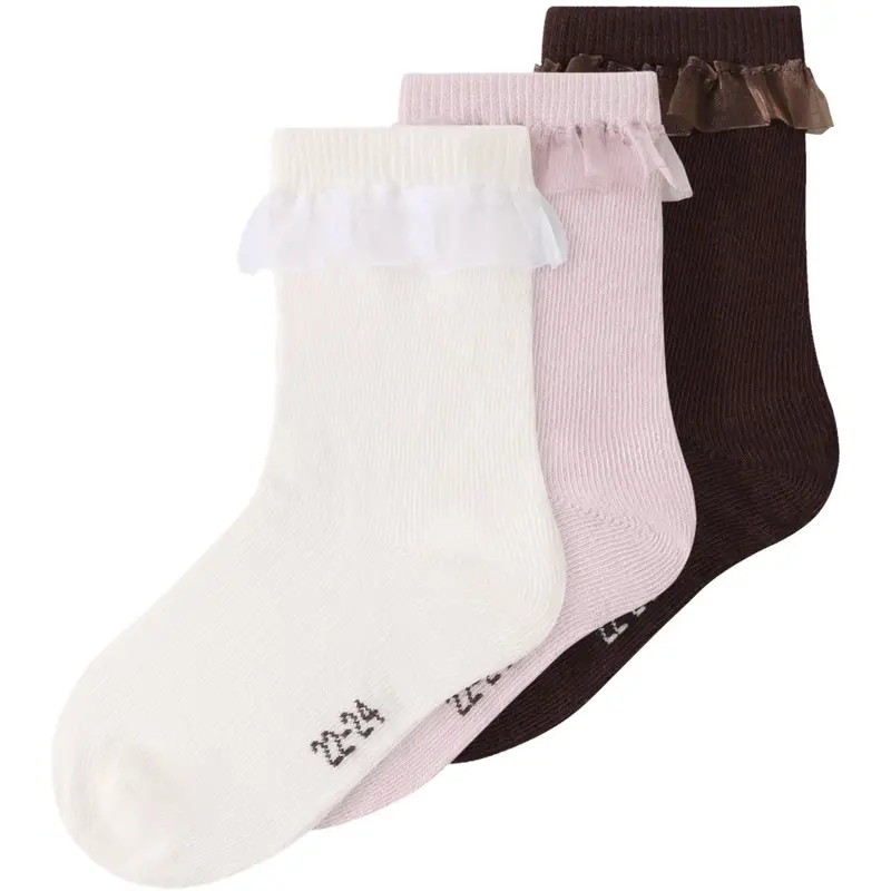 Name It Burnished Lilac Nmflocka 3P Socks 1