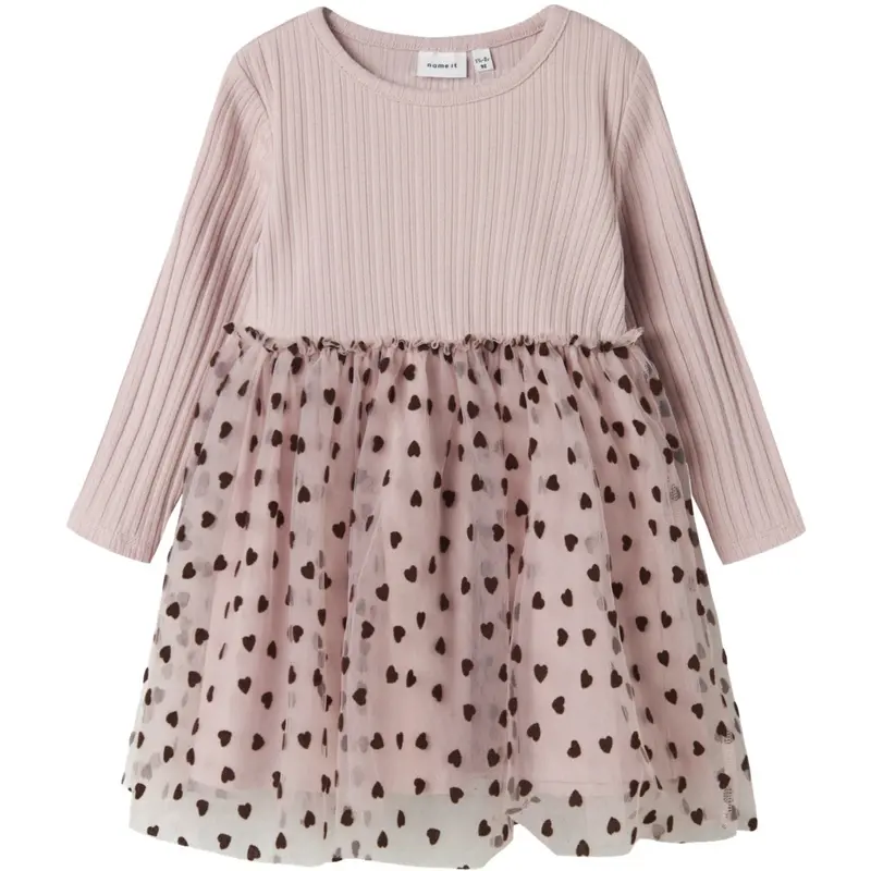Name It Burnished Lilac Nmfnea Ls Tulle Dress 1