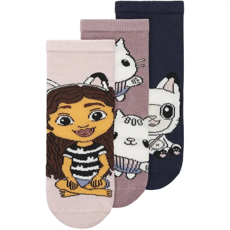 Name It Burnished Lilac Nmfsesara Gabby 3-Pack Socks Sky 1