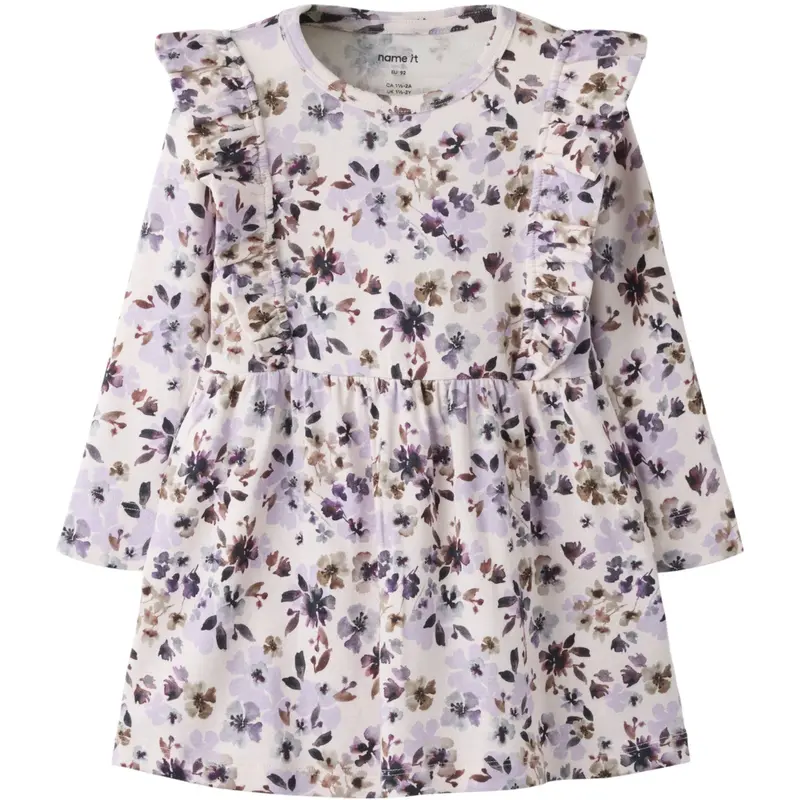 Name It Calcite Grape Compote/Shopping Bag Nmfkayla Ls Dress Xnoos 1