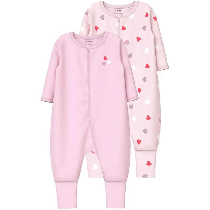 Name It Carinaria Nbfnightsuit 2P Zip Ff Car. Heart Noos 1