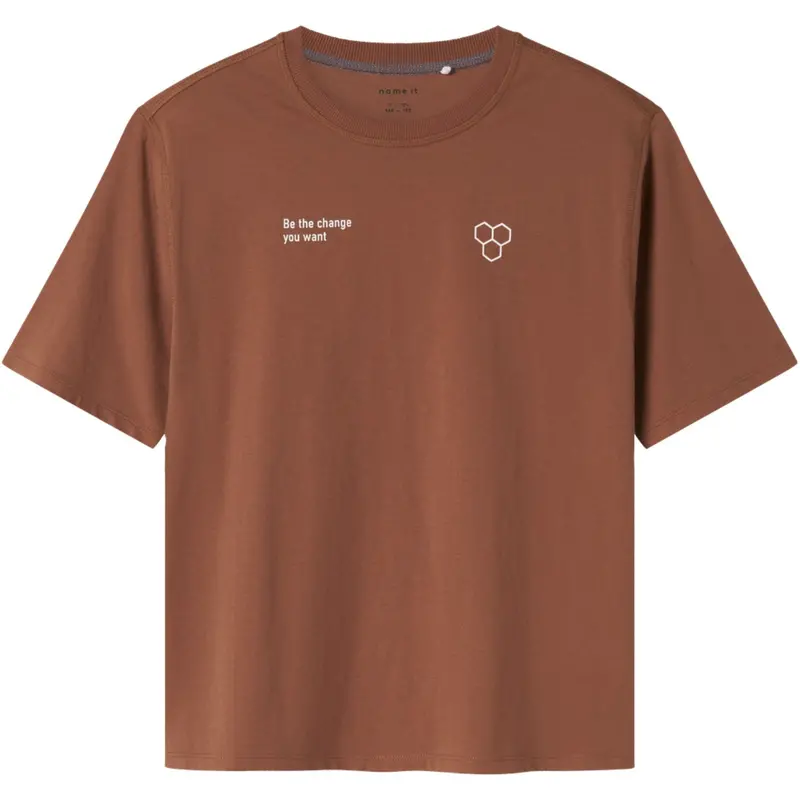 Name It Carob Brown Nkmoakley Ss Nreg Top Bf 1