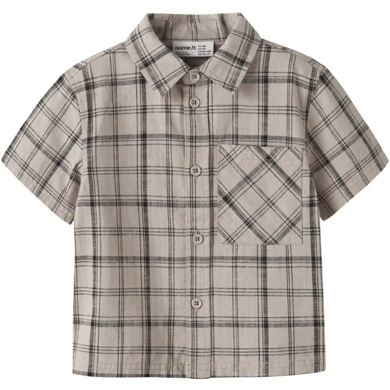 Name It Chateau Gray Check Nmmhowie Ss Nreg Shirt Box 1