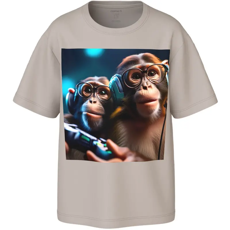 Name It Chateau Gray Gamer Monkey Nkmvoto Ss Nreg Top 1
