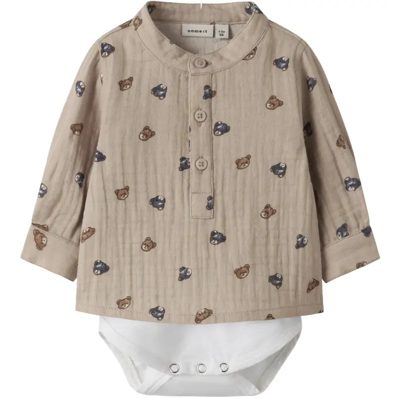 Name It Chateau Gray Nbmdutty Ls Shirt Body 1