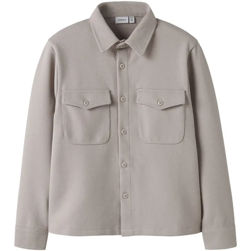 Name It Chateau Gray Nkmdarin Ls Sweat Overshirt Unb 1