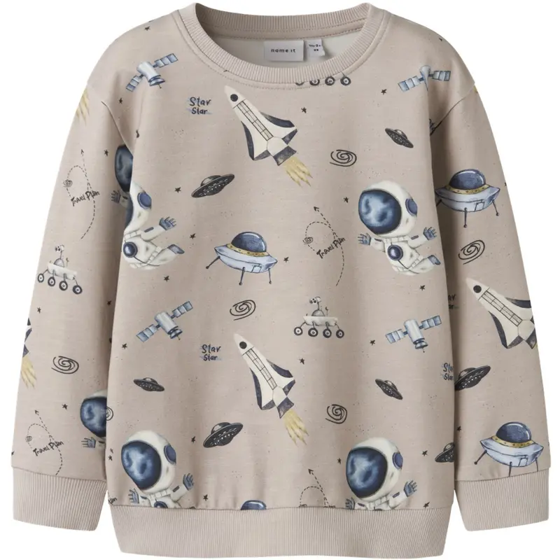 Name It Chateau Gray Nmmdace Ls Nreg Sweat Unb Box 1