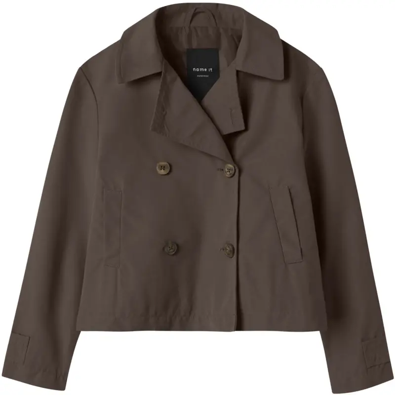 Name It Chocolate Brown Nkfmadelin Trench Coat Short 1