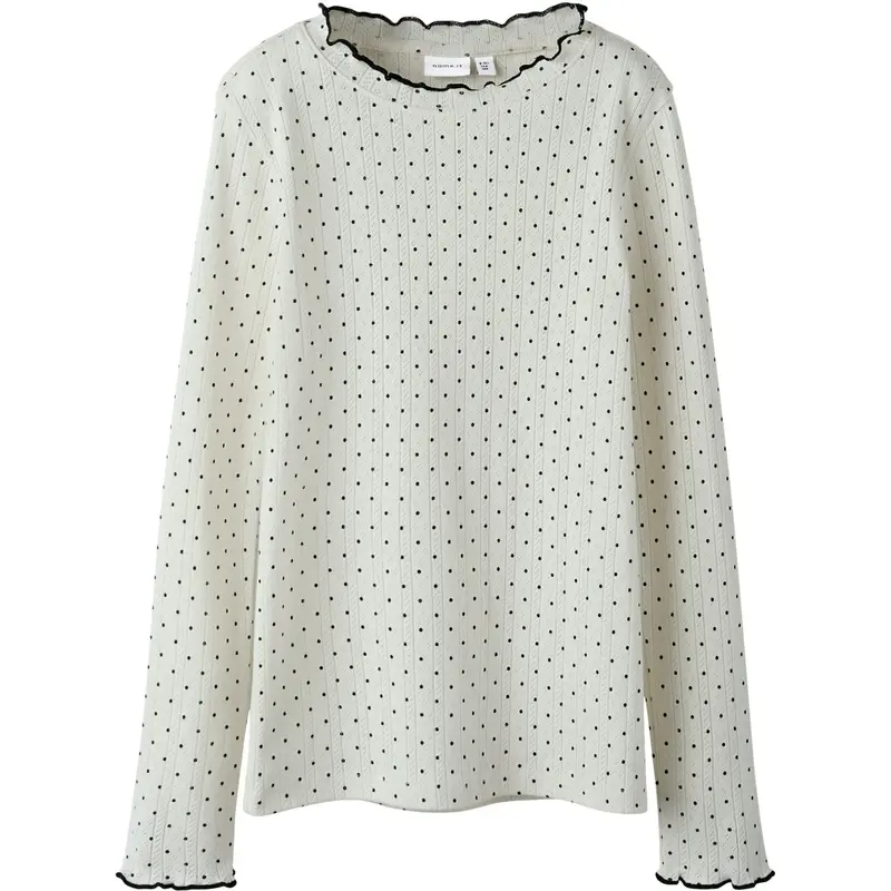 Name It Cloud Dancer Nkftania Ls Slim Top 1