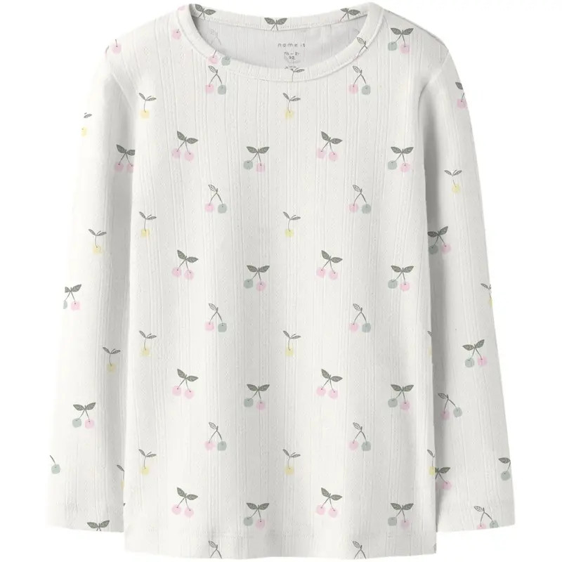 Name It Cloud Dancer Nmfficherry Ls Slim Top 1