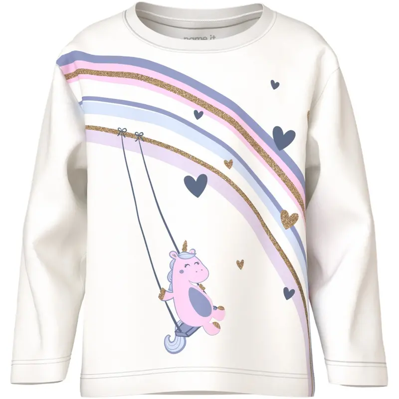 Name It Cloud Dancer Unicorn Rainbow Nmfvaliane Ls Nreg Top 1