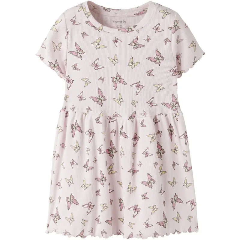 Name It Cradle Pink Butterflies Nmfvemma Ss Aop Dress 1
