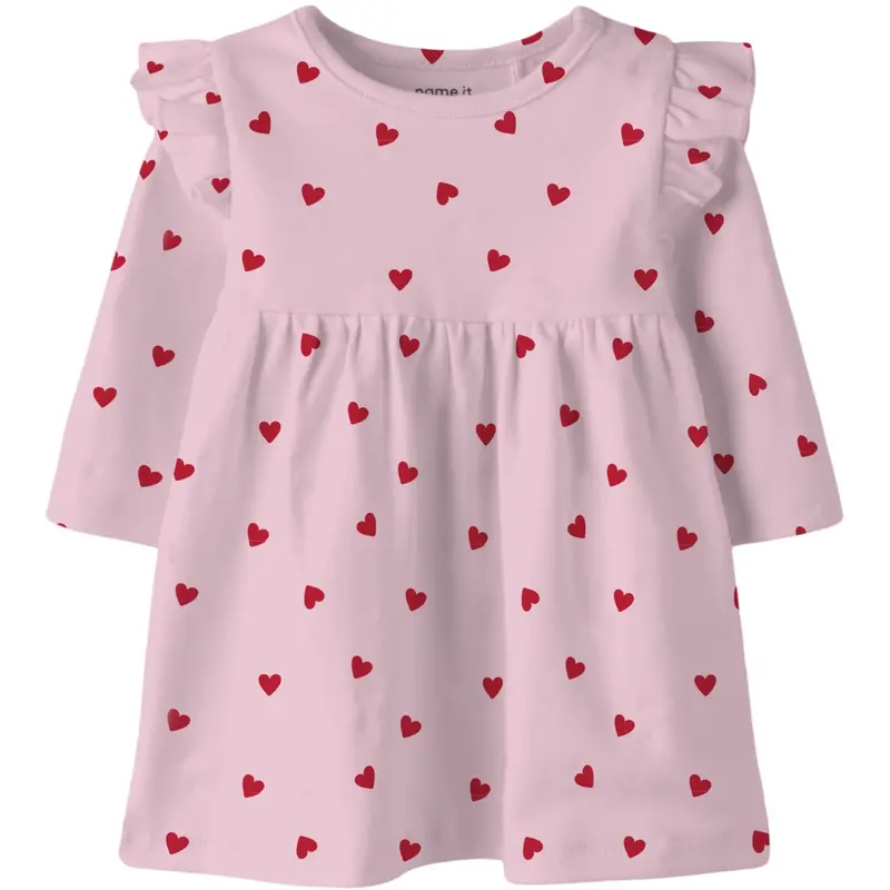 Name It Cradle Pink Nbfbheart Ls Dress 1