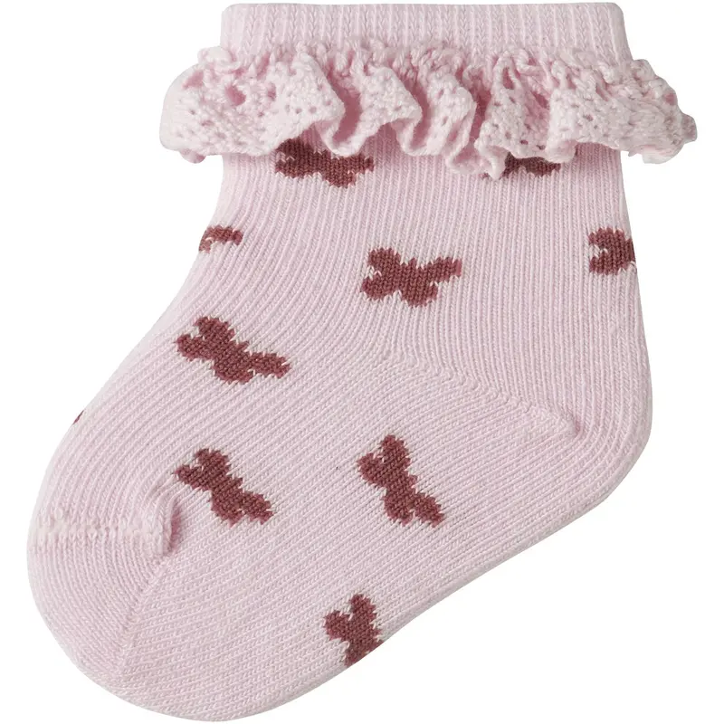 Name It Cradle Pink Nbffutterfly Socks 1