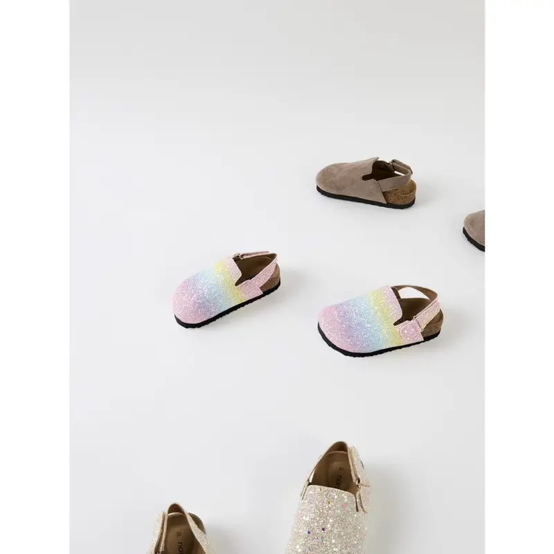 Name It Cradle Pink Rainbow Nmnavery Mules 3