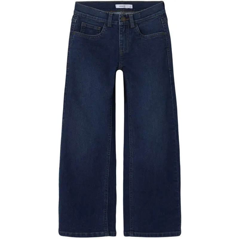 Name It Dark Blue Denim Nkfrose Wide Jeans 8808-Dt Tb 1