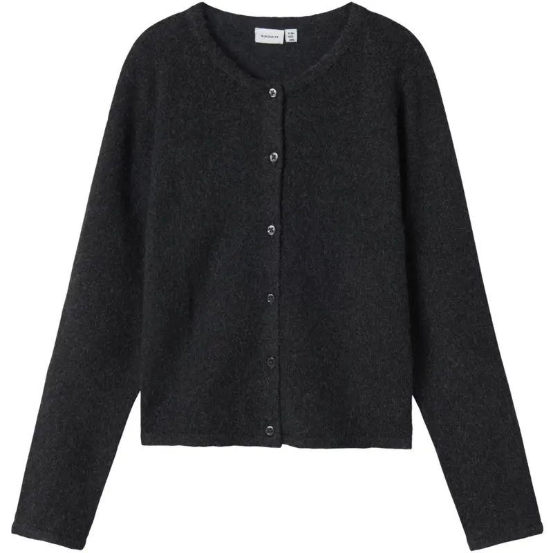 Name It Dark Grey Melange Nkfsaluna Ls Knit Card Noos 1