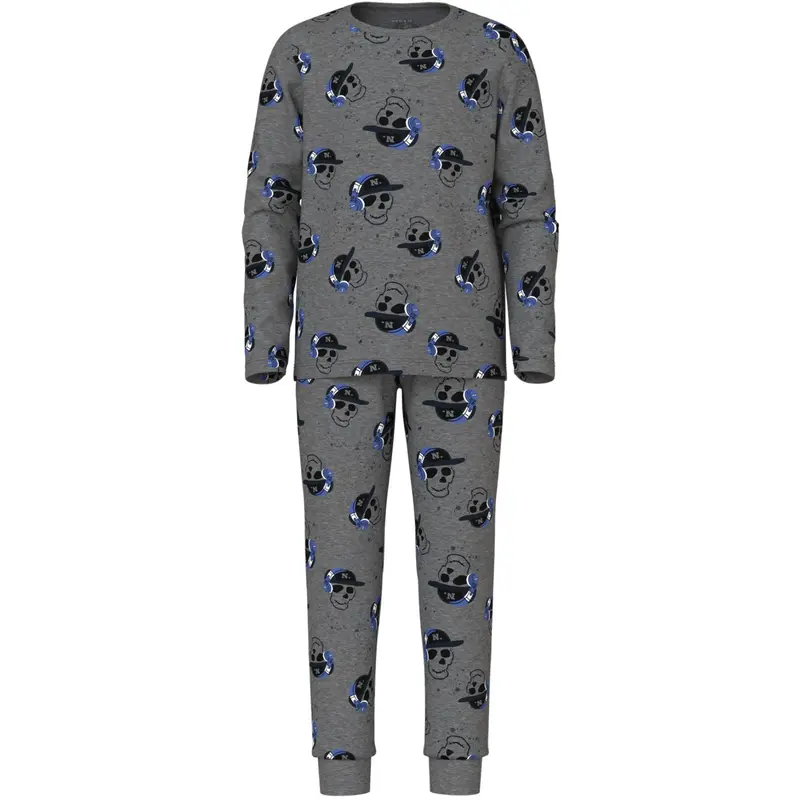 Name It Dark Grey Melange Nkmnightset Dark Grey Mel Skull Noos 1