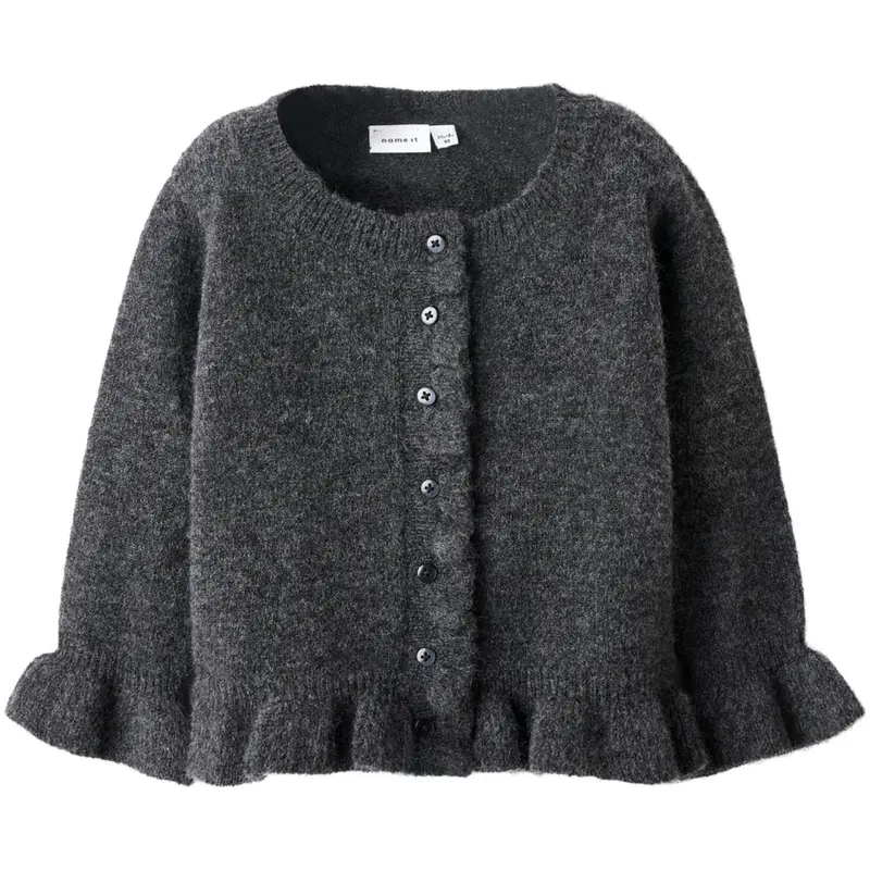 Name It Dark Grey Melange Nmfsupia Ls Knit Card 1