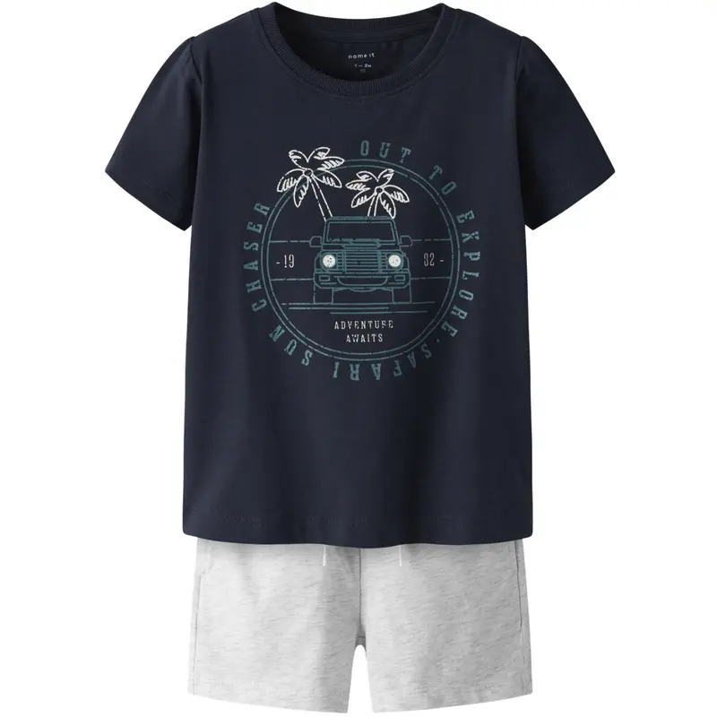 Name It Dark Sapphire Nmmjaspen Ss Shorts Set Pb 1