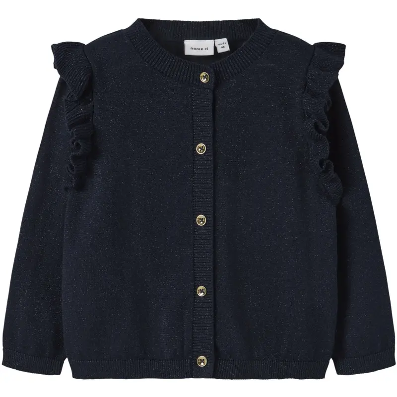 Name It Dark Sapphire Tone In Tone Lurex Nmfabinne Ls Knit Card Noos 1