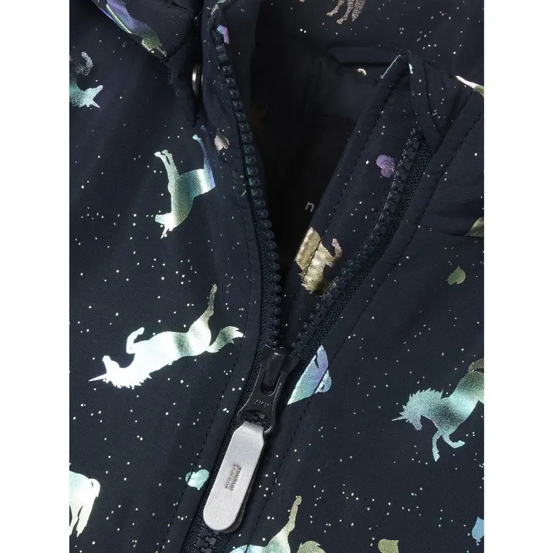 Name It Dark Sapphire Unicorn Nmfmaxi Pa Jacket Foil Aop Noos 2