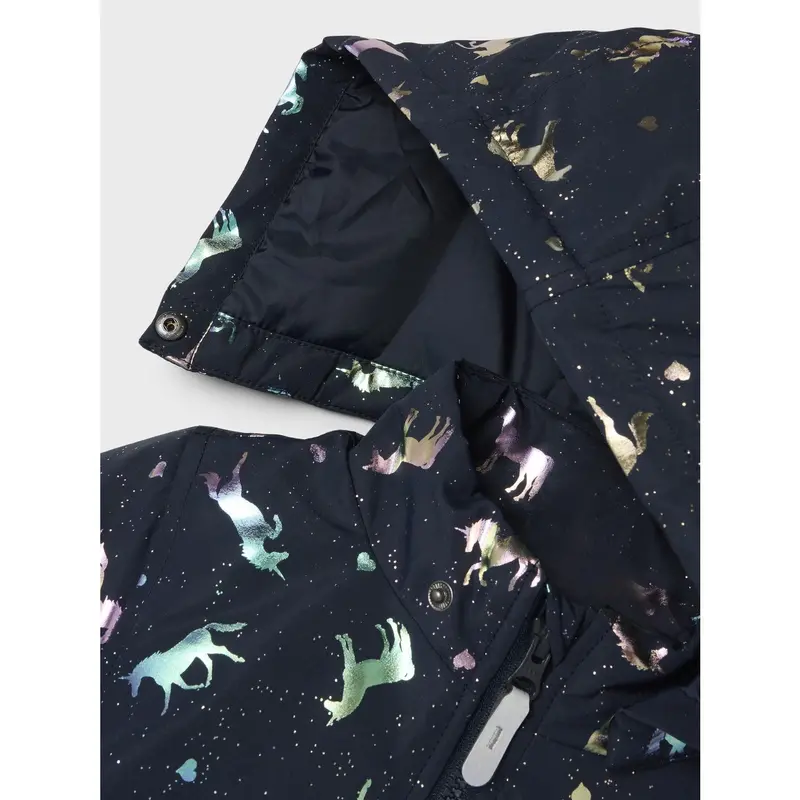 Name It Dark Sapphire Unicorn Nmfmaxi Pa Jacket Foil Aop Noos 3