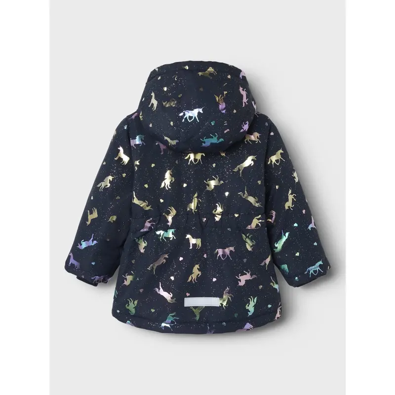 Name It Dark Sapphire Unicorn Nmfmaxi Pa Jacket Foil Aop Noos 5
