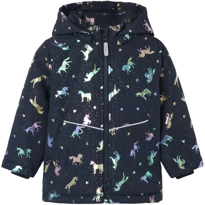 Name It Dark Sapphire Unicorn Nmfmaxi Pa Jacket Foil Aop Noos 6